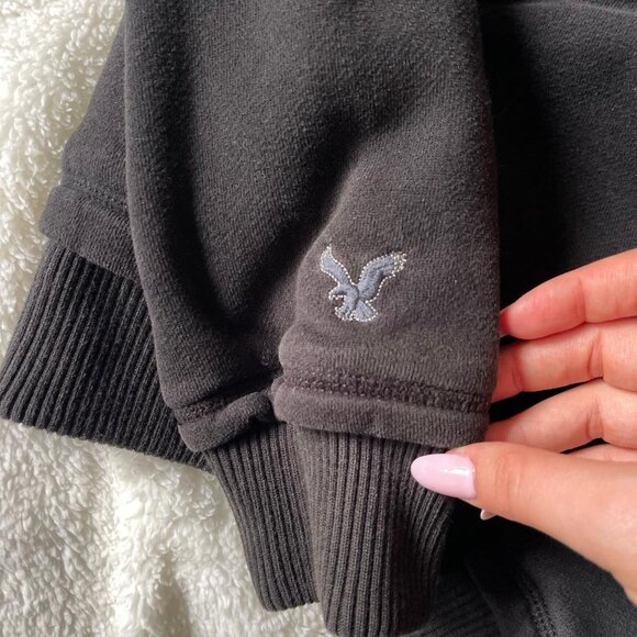 2000s Black American Eagle Faux Fur Hood - Picture 7 of 7